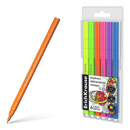 Picture of ERICHKRAUSE ART SPIRIT NEON FINELINERS X6 PACK
